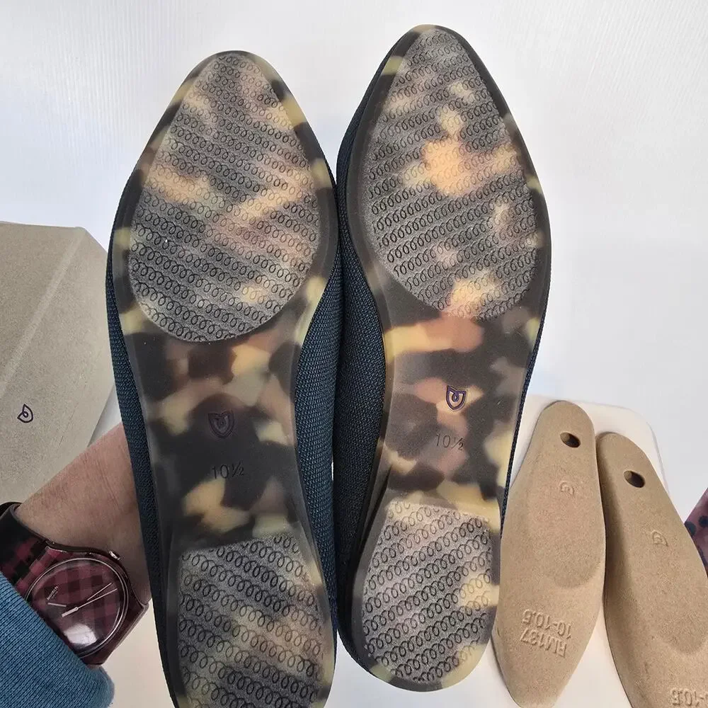 Rothy’s Almond Demi Mule Deep Emerald Knit Slip-On 10.5 NIB with Box - Picture 8 of 9